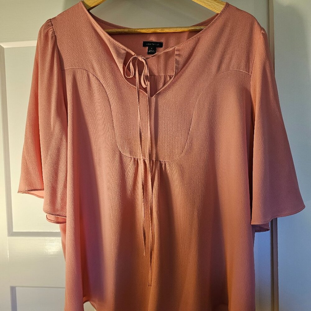 Soft Pink Boho Blouse by Ann Taylor